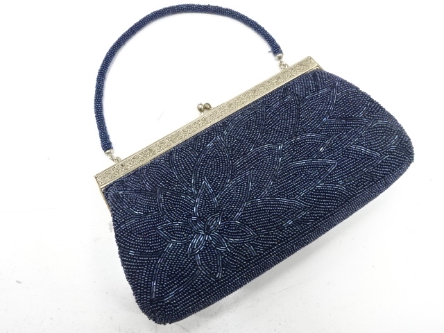 アンティーク　ビーズハンドバッグ